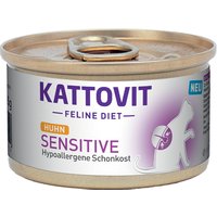 6x85g Sensitive poulet Kattovit - Pâtée pour chat