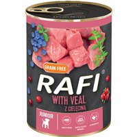 Rafi Junior Paté 24 x 400 g - Med kalvkött, tranbär och blåbär