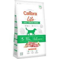 2x12kg Calibra Dog Life Adult Adultes Races Moyennes Agneau