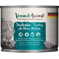 6x200g Venandi Animal monoprotéine dinde nourriture pour chat humide
