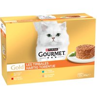 12 + 4 / 36 + 12 gratis! 16 x 85 g / 48 x 85 g Gourmet Gold - 48 x 85 g Tortini: Mix Carne e Pesce (12x Pollo, 12x Manzo, 12x Tonno, 12x Salmone) (36