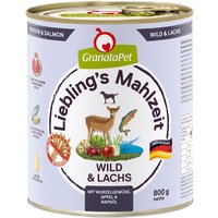 GranataPet Liebling's Mahlzeit  6 x 800 g - Vilt & lax med rotfrukt, fänkål, äpple & rapsolja