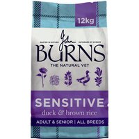 2x12kg Burns Sensitive+ canard, riz brun - Croquettes pour chien