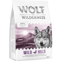 Wolf of Wilderness halksäker rostfri hundskål Tillbehör: Wolf of Wilderness torrfoder - Wild Hills (400 g)