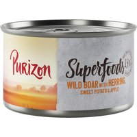 Purizon Superfoods 6 x 140 g - Vildsvin med sill, sötpotatis & äpple
