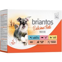 Briantos Delicious Paté 12 x 100 g - Mix: Kyckling, Nötkött, Lax