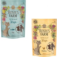 Lot mixte de friandises Rosie's Farm pour chat - Strips (poulet, poisson)
