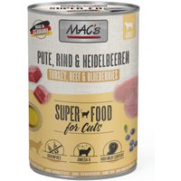MAC's Cat 6 x 400 g - Kalkon, nötkött & blåbär