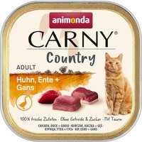 32x100g Country Adult poulet, canard, oie Animonda Carny - Pâtée pour chat