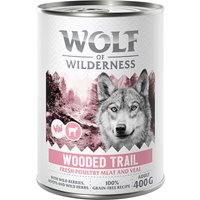 Wolf of Wilderness Adult “Expedition” 6 x 400 g - Wooded Trails - Fjäderfä & kalv