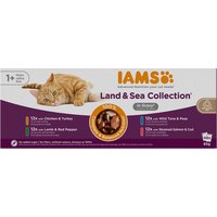 IAMS Advanced Nutrition Adult Land & Sea Mix - Ekonomipack: i sås 48 x 85 g