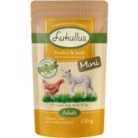 Lukullus Naturkost Adult Mini Grain Free 6 x 150 g - Fjäderfä & lamm