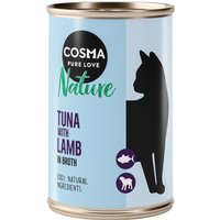 6x140g Cosma Nature thon, agneau - Pâtée pour chat
