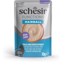 Schesir Functions Mousse 12 x 70 g - Hairballs med kyckling & kycklinglever