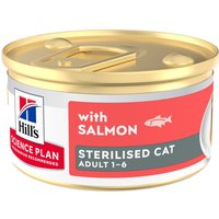 24x85g Lachs Hill's Science Plan Adult Sterilised Mousse Katzennassfutter