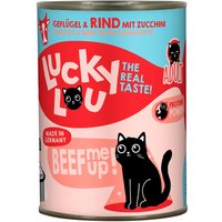 Lucky Lou Adult 6 x 400 g - Fjäderfä & nötkött