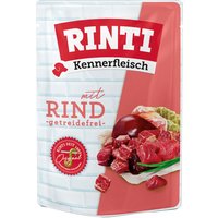 10x400g RINTI Kennerfleisch Pouches rund honden natvoer