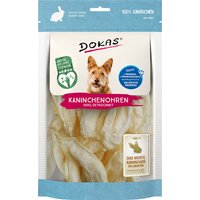 4x70g Oreilles de lapin séchées sans poils Dokas - Friandises pour chien