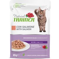 12x85g Natural Trainer Mature saumon nourriture pour chat humide