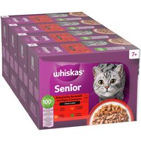 Mégapack Whiskas 7+ Senior 48 x 85 g pour chat - Sélection classique en sauce
