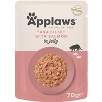 Applaws Pouch i gelé 16 x 70 g - Tonfisk med lax