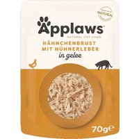 Applaws en gelée 16 x 70 g, sachets pour chat - poulet, foie