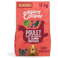 Lot Edgard & Cooper pour chien - Senior poulet, saumon sans céréales (2 x 12 kg)