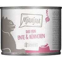 6x 200g MjAMjAM Duo canard tendre & poulet aux carottes nourriture pour chat humide