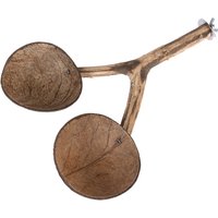 TIAKI sittpinne med kokosnötskålar - L 30 x B 22 x H 5 cm