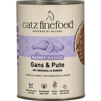 6x380g catz finefood Ragout oie, dinde Pâtée pour chat