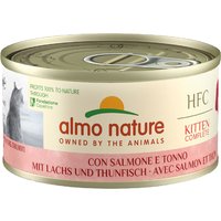 Ekonomipack: Almo Nature HFC Complete Kitten 24 x 70 g - Lax & tonfisk