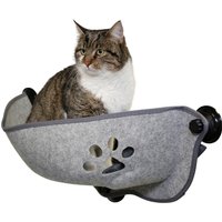 Hamac de fenêtre Kerbl Pet Filzino pour chat - L 70 x l 26 x H 26 cm