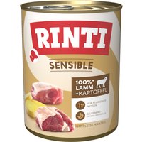 Lot économique RINTI Sensible 12 x 800 g pour chien - agneau, pommes de terre