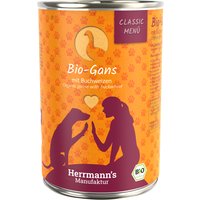 Herrmann's Menu Classic / Menu Bio 6 x 400 g pour chien - oie bio, sarrasin bio