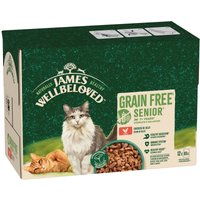 James Wellbeloved Grain-Free Senior 7+ Hypoallergenic Pouches - Chicken in Jelly - 12 x 85g