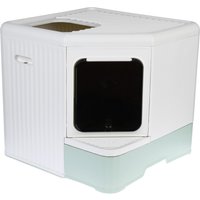 Caixa de areia fechada Hop-In kooa, em plástico ecológico - Branco / menta