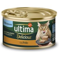 36x85g poulet Fit & Delicious Stérilisé Ultima pour chat + 12 boîtes offertes !