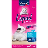 6x15g Friandises liquides Vitakraft saumon, oméga 3 - Friandises pour chat