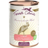 6x400g Terra Canis Light dinde, céleri, ananas, baies d'argousier nourriture humide pour chien