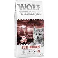12kg Wolf of Wilderness Junior Ruby Midnight Rund & Konijn graanvrij droogvoer voor honden