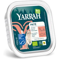 16x100g Yarrah BIO Pâté poulet, saumon avec algues marines nourriture humide pour chat