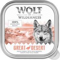 Wolf of Wilderness Adult - Single Protein 6 x 150 g en barquettes pour chien - Great Desert - dinde