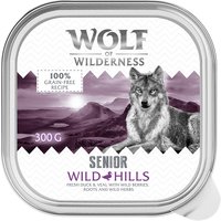24 x 300 g Wolf of Wilderness Senior Wild Hills canard et veau, nourriture humide pour chien