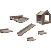 Kerbl Pet klättervägg Monte Baldo för katter - Sats med 6 delar