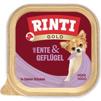 RINTI Gold Mini 24 x 100 g umido cane - Anatra & Pollame