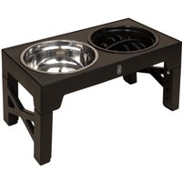 TIAKI dubbelskål, justerbar i 4 höjder - 1,2 l, ca L 44 x B 23 x H 8 cm