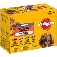 Pedigree Senior Pouch Multipack - Ekonomipack: Mixed Selection i gelé (4 sorter) 48 x 100 g