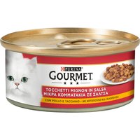 Gourmet våtfoder 24 x 195 g - Kyckling & kalkon