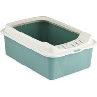 Rotho MyPet Bac à litière Eco Bonnie, M Gui vert/blanc chat