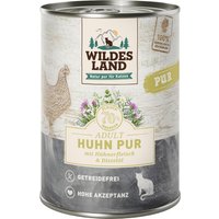 Wildes Land Adult Cat 6 x 400 g - Kyckling PUR med safflorolja